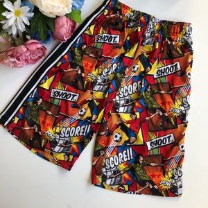 Flow Society red Lacrosse Shorts, boys XL, soccer